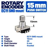 EC11 Encoder with Switch 15mm