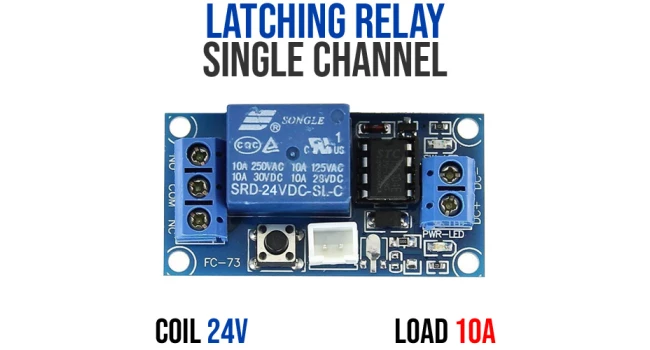 Latching Relay Single Channel - Trigger 24V Latching Relay Single Channel - Trigger 24V