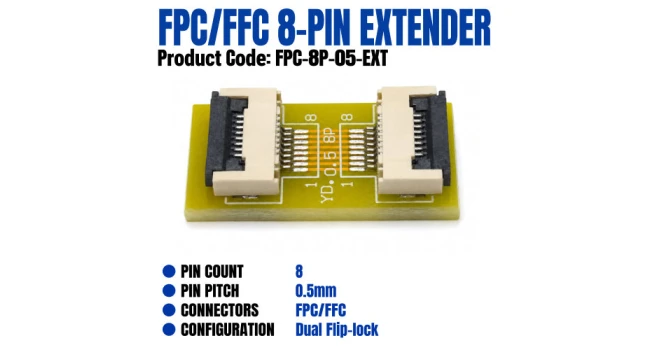 FPC 8-Pin Extension Board 0.5mm Pitch