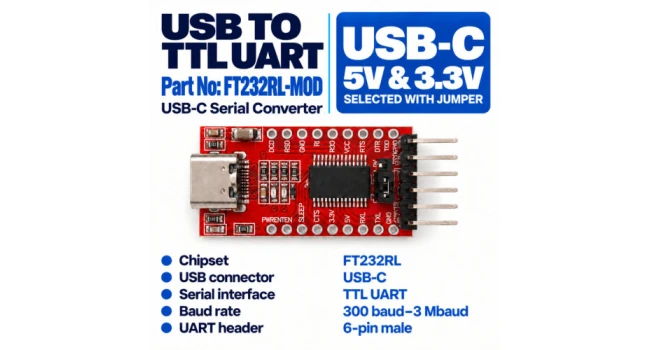 FT232RL USB-C to TTL UART Module FT232RL USB-C to TTL UART Module