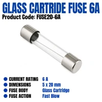 Fuse 6A 5×20mm (4 Pack) Fuse 6A 5×20mm (4 Pack)
