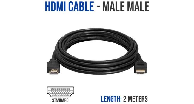 HDMI Cable, Male to Male - 2m