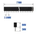 Header Female 30 Pin 2.54mm Pitch Black (10 Pack) Header Female 30 Pin 2.54mm Pitch Black (10 Pack)