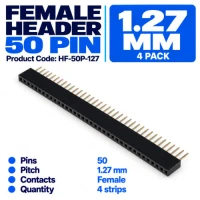 Header Female 50pin Pitch 1.27mm (4 Pack) Header Female 50pin Pitch 1.27mm (4 Pack)