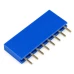 Header Female 8 Pin Pitch 2.54mm - Blue (10 Pack)