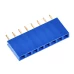 Header Female 8 Pin Pitch 2.54mm - Blue (10 Pack)