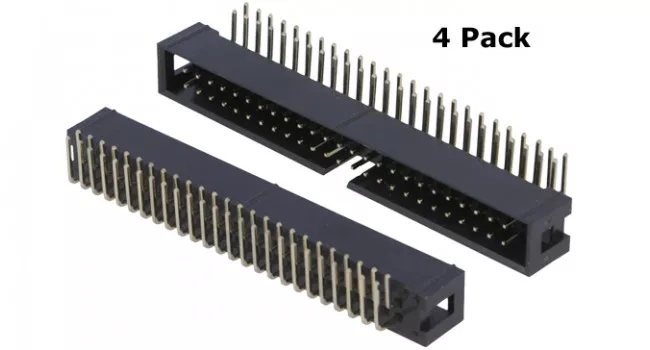 IDC Shrouded Box Connector, 50 Pin, 90 Deg, 4 Pack IDC Shrouded Box Connector, 50 Pin, 90 Deg, 4 Pack