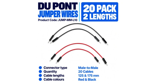 Du Pont Male-to-Male Jumper Wire Kit (20 Pack) Du Pont Male-to-Male Jumper Wire Kit (20 Pack)