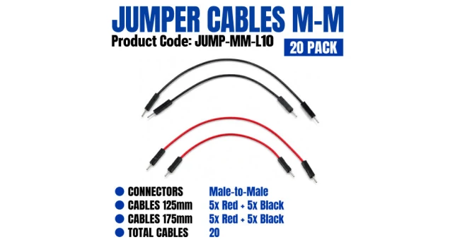 Du Pont Male-to-Male Jumper Wire Kit (20 Pack) Du Pont Male-to-Male Jumper Wire Kit (20 Pack)