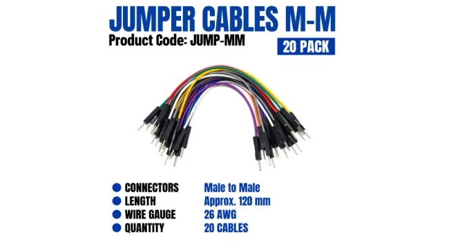 Premium Jumper Wires - Male Male (20 Pack)