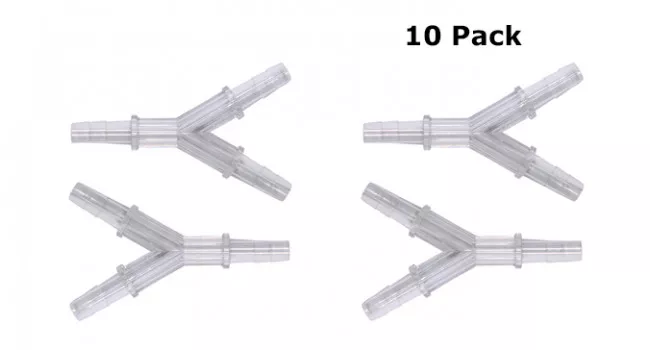Inline Tube Connector - Y Type 18 (1/8"/ 3.75mm) (4 Pack) Inline Tube Connector - Y Type 18 (1/8"/ 3.75mm) (4 Pack)
