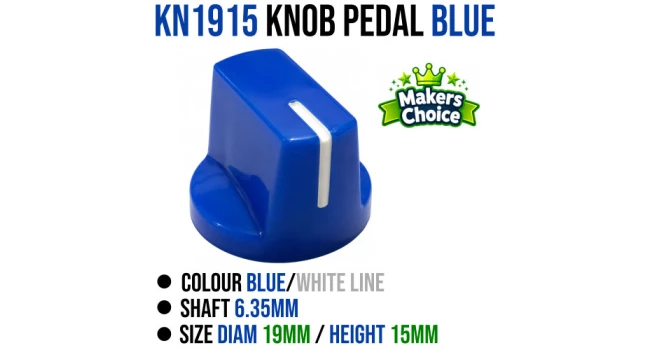 Knob Pedal Shaft 6.35mm - Blue Knob Pedal Shaft 6.35mm - Blue