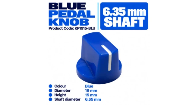 Knob Pedal Shaft 6.35mm - Blue Knob Pedal Shaft 6.35mm - Blue