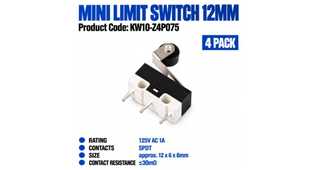 Mini Limit Switch 12mm (4 Pack) Mini Limit Switch 12mm (4 Pack)