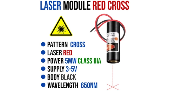 Laser Module 5mW Red Cross Laser Module 5mW Red Cross