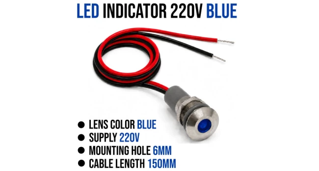 LED Lamp Indicator 220V - Blue LED Lamp Indicator 220V - Blue