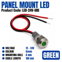 LED Lamp Indicator 12-24V - Green 