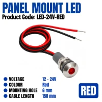 LED Lamp Indicator 12-24V - Red  