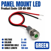 LED Lamp Indicator 3-6V - Green 