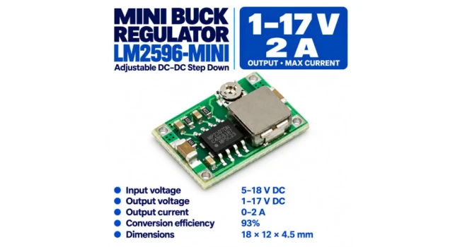 LM2596 Mini Buck Regulator VIN 5-18V OUT 1-17V 2A LM2596 Mini Buck Regulator VIN 5-18V OUT 1-17V 2A
