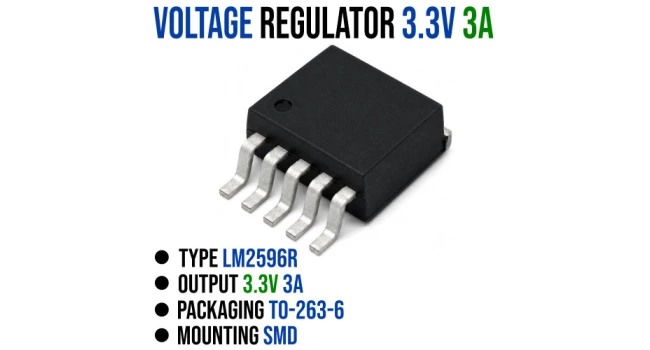LM2596R Voltage Regulator 3.3V 3A TO-263-6