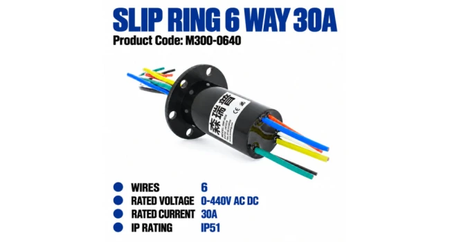 Slip Ring 6 Wire 30A