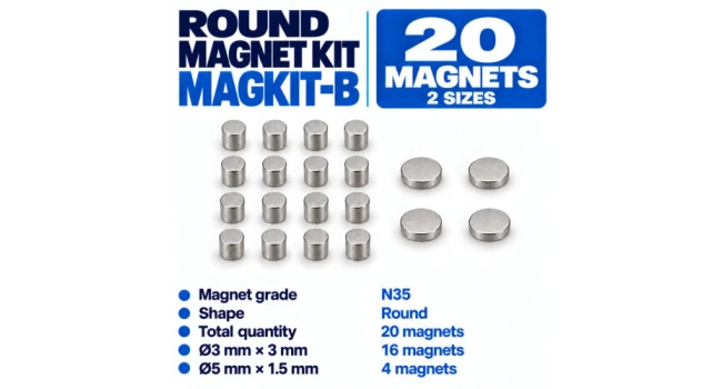 N35 Round Magnet Kit (20 Magnets) N35 Round Magnet Kit (20 Magnets)