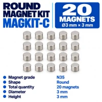 N35 Round Magnet Kit (20 Magnets) N35 Round Magnet Kit (20 Magnets)