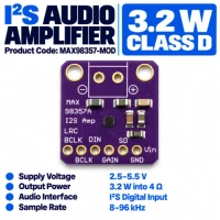 MAX98357A I²S 3W Class D Amplifier Module + Accessories MAX98357A I²S 3W Class D Amplifier Module + Accessories