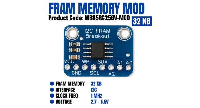 MB85RC256V 32KB I2C FRAM Memory Module MB85RC256V 32KB I2C FRAM Memory Module