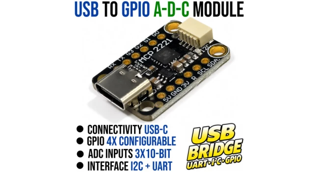 MCP2221A USB to GPIO ADC I2C UART Qwiic Module MCP2221A USB to GPIO ADC I2C UART Qwiic Module