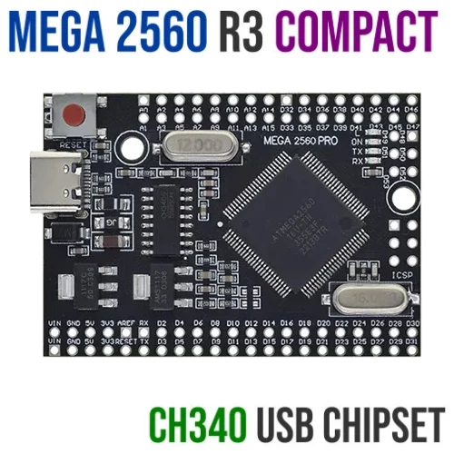 thumbnail image 2 of Mini MEGA 2560 Pro Micro USB CH340G Board – ATmega2560-16AU For Arduino Mega 2560 R3 2 of 6