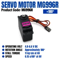 MG996R Digital Servo 11kg.cm 180 Degrees MG996R Digital Servo 11kg.cm 180 Degrees