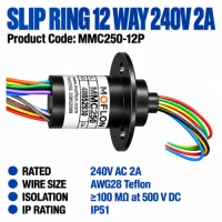 Slip Ring 12 Way 240V 2A Slip Ring 12 Way 240V 2A