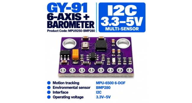 GY-91 Multi Sensor Board (MPU-6500 + BMP280) GY-91 Multi Sensor Board (MPU-6500 + BMP280)