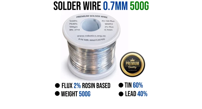 Premium Solder Wire 0.7mm 60/40- 500g Premium Solder Wire 0.7mm 60/40- 500g