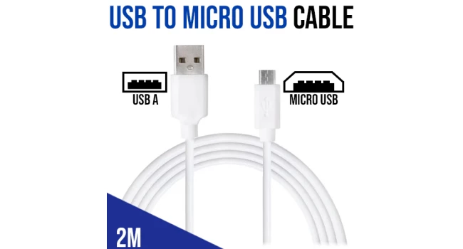 USB to Micro USB Cable - 2m USB to Micro USB Cable - 2m
