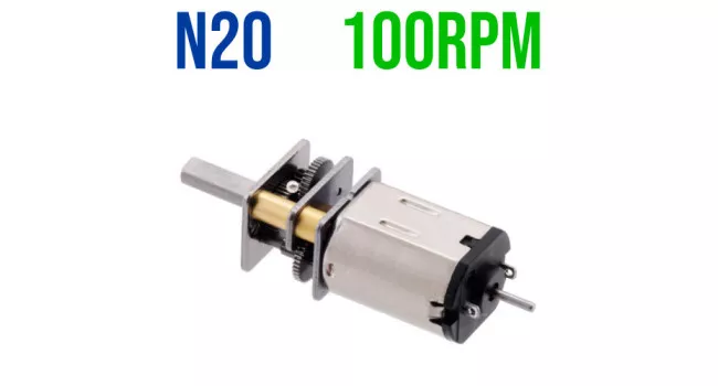 N20 Micro Metal Motor 100 RPM, 6V, Extended Shaft, (Encoder Ready) N20 Micro Metal Motor 100 RPM, 6V, Extended Shaft, (Encoder Ready)