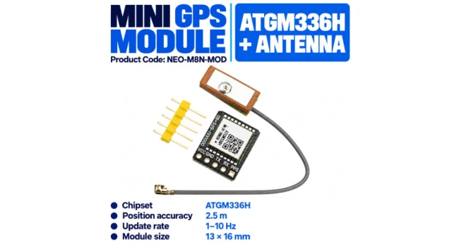 Mini GPS Module (ATGM336H + Antenna) Mini GPS Module (ATGM336H + Antenna)