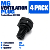 Ventilation Plug M6 (4 Pack) Ventilation Plug M6 (4 Pack)