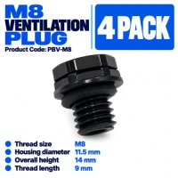 M8 Ventilation Plug (4 Pack) M8 Ventilation Plug (4 Pack)