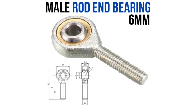 Rod End Bearing - Male 6mm