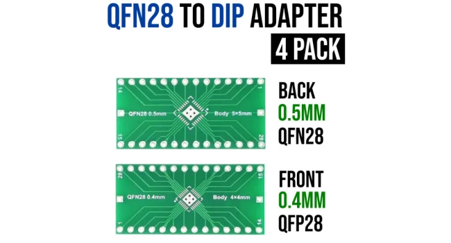 QFN28 to DIP PCB (4 Pack)