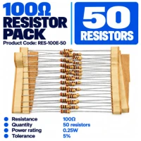 Resistor 100 Ohm 0.25W (50 Pack) Resistor 100 Ohm 0.25W (50 Pack)