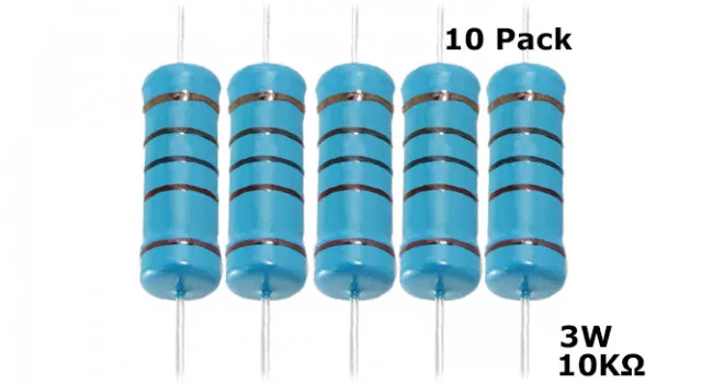 Resistor 10K Ohm 3W (10 Pack)