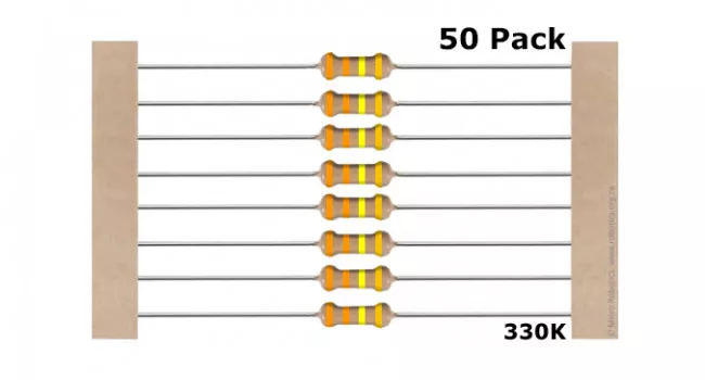 Resistor 330K 5% (50 Pack)