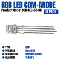 RGB LED 5mm Common Anode (10 Pack) RGB LED 5mm Common Anode (10 Pack)
