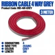 Ribbon Cable, 4 Way, Grey, 3m Ribbon Cable, 4 Way, Grey, 3m