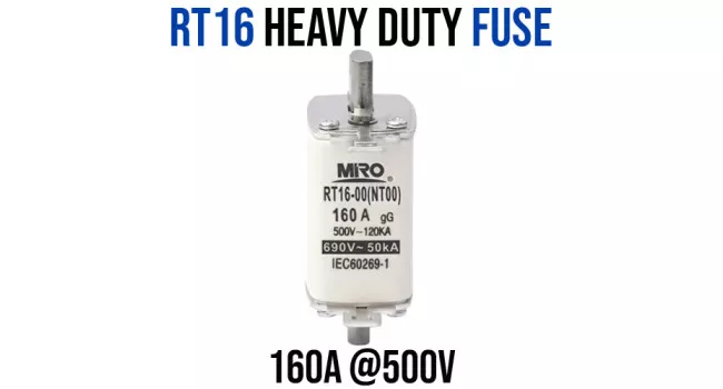 RT16 Heavy Duty Fuse - 160A 500VDC RT16 Heavy Duty Fuse - 160A 500VDC