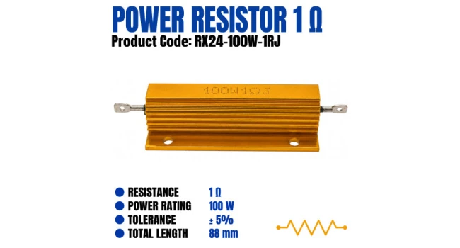 1 Ohm 100W Power Resistor 1 Ohm 100W Power Resistor
